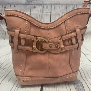 BOC Blush Pink Bucket Purse with gold Buckle